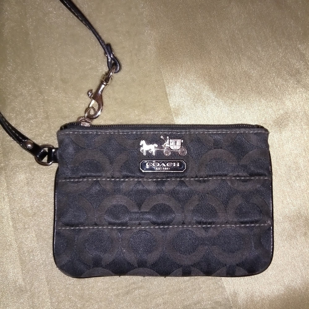 Coach signature wristlet